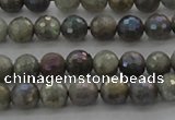 CLB611 15.5 inches 6mm faceted round AB-color labradorite beads