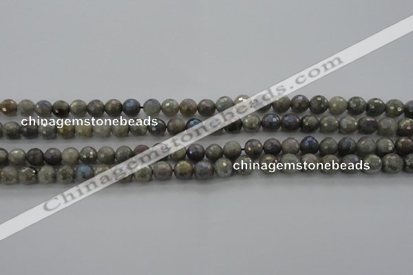 CLB611 15.5 inches 6mm faceted round AB-color labradorite beads