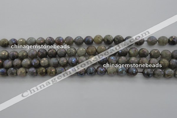 CLB613 15.5 inches 10mm faceted round AB-color labradorite beads