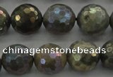 CLB615 15.5 inches 14mm faceted round AB-color labradorite beads