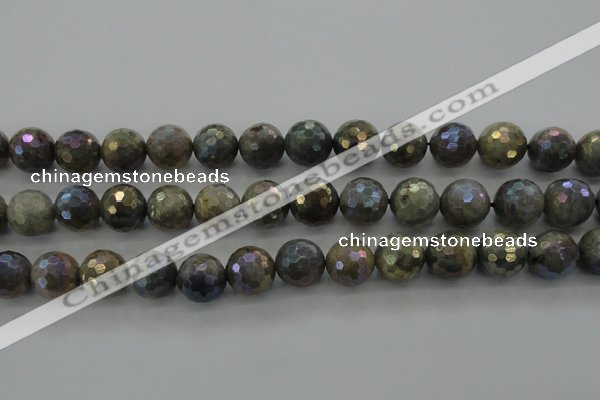 CLB616 15.5 inches 16mm faceted round AB-color labradorite beads