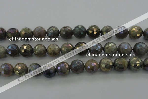 CLB618 15.5 inches 20mm faceted round AB-color labradorite beads