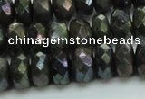 CLB625 15.5 inches 7*12mm faceted rondelle AB-color labradorite beads