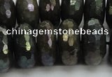 CLB626 15.5 inches 10*20mm faceted rondelle AB-color labradorite beads