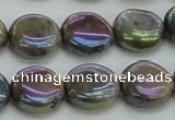 CLB635 15.5 inches 10mm flat round AB-color labradorite beads