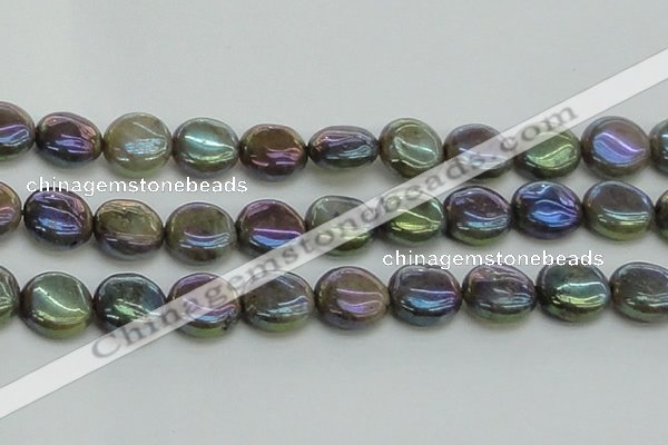 CLB638 15.5 inches 16mm flat round AB-color labradorite beads