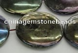 CLB643 15.5 inches 35mm flat round AB-color labradorite beads