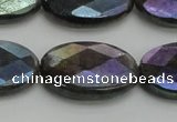 CLB660 15.5 inches 13*18mm faceted oval AB-color labradorite beads