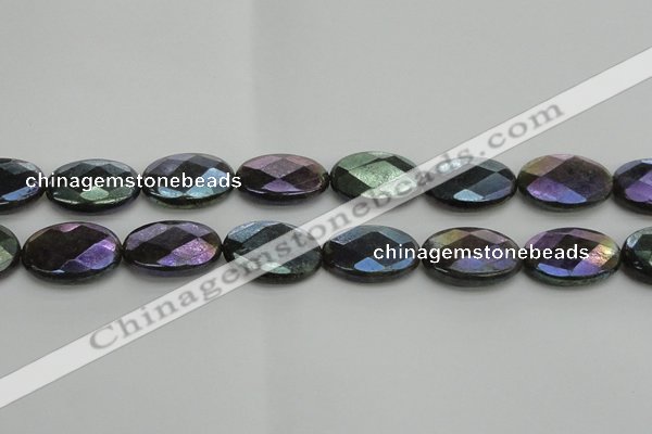 CLB661 15.5 inches 15*20mm faceted oval AB-color labradorite beads