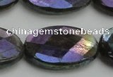 CLB663 15.5 inches 20*30mm faceted oval AB-color labradorite beads