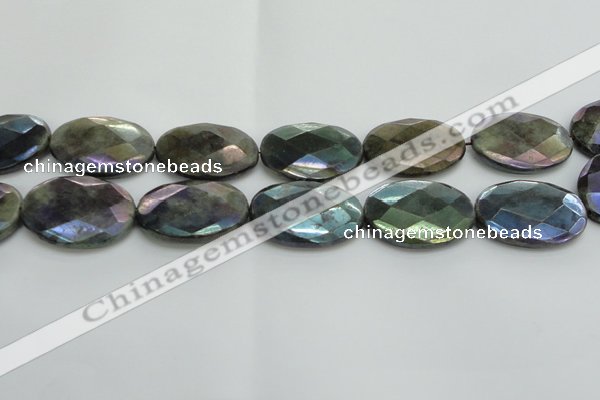 CLB664 15.5 inches 25*35mm faceted oval AB-color labradorite beads