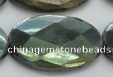 CLB665 15.5 inches 30*40mm faceted oval AB-color labradorite beads