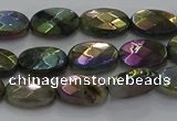 CLB673 15.5 inches 8*10mm faceted oval AB-color labradorite beads