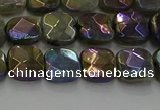 CLB685 15.5 inches 8mm faceted square AB-color labradorite beads