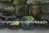 CLB687 15.5 inches 12mm faceted square AB-color labradorite beads