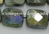 CLB690 15.5 inches 20mm faceted square AB-color labradorite beads