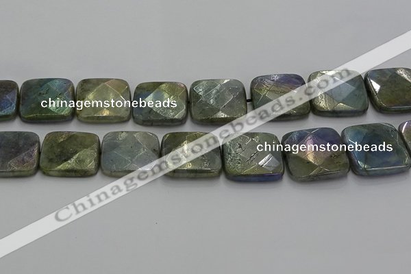 CLB692 15.5 inches 30mm faceted square AB-color labradorite beads