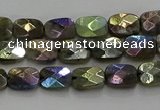 CLB694 15.5 inches 6*8mm faceted rectangle AB-color labradorite beads