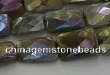 CLB697 15.5 inches 12*16mm faceted rectangle AB-color labradorite beads