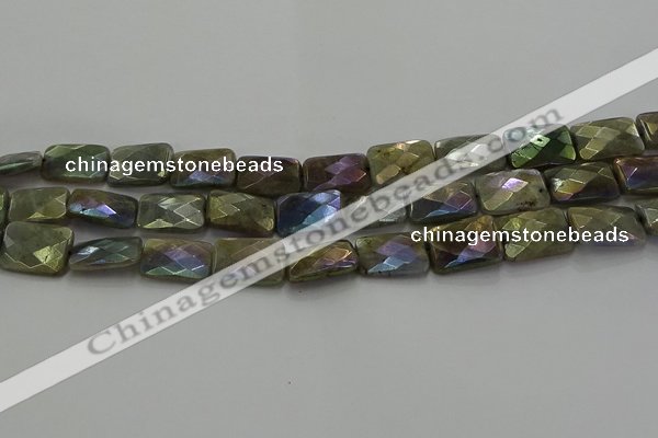 CLB698 15.5 inches 13*18mm faceted rectangle AB-color labradorite beads