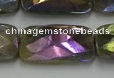 CLB708 15.5 inches 20*30mm faceted rectangle AB-color labradorite beads