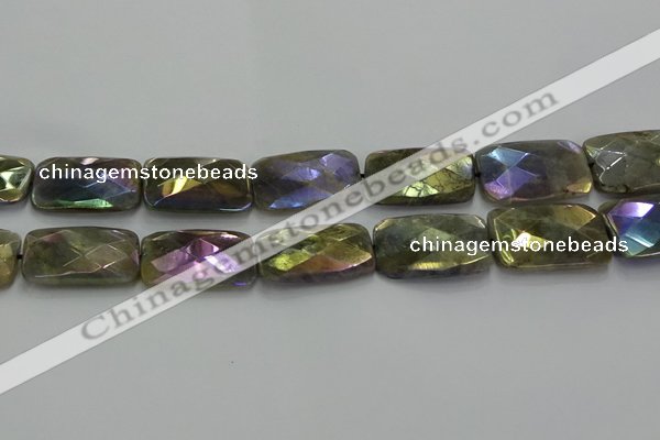 CLB708 15.5 inches 20*30mm faceted rectangle AB-color labradorite beads