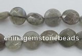 CLB741 15.5 inches 8mm faceted coin labradorite gemstone beads