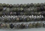 CLB755 15.5 inches 2.5*4mm faceted rondelle AB-color labradorite beads