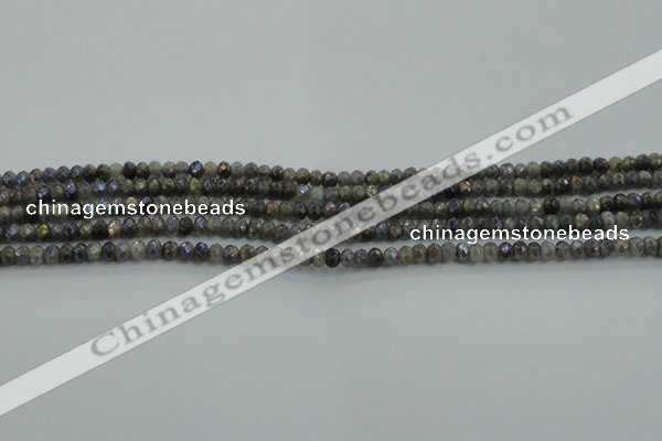 CLB755 15.5 inches 2.5*4mm faceted rondelle AB-color labradorite beads