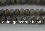 CLB756 15.5 inches 4*6mm faceted rondelle AB-color labradorite beads