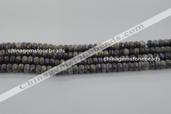 CLB757 15.5 inches 5*8mm faceted rondelle AB-color labradorite beads