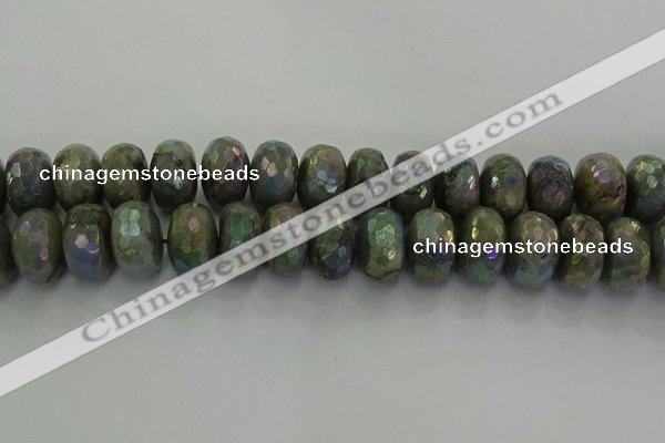 CLB763 15.5 inches 12*20mm faceted rondelle AB-color labradorite beads