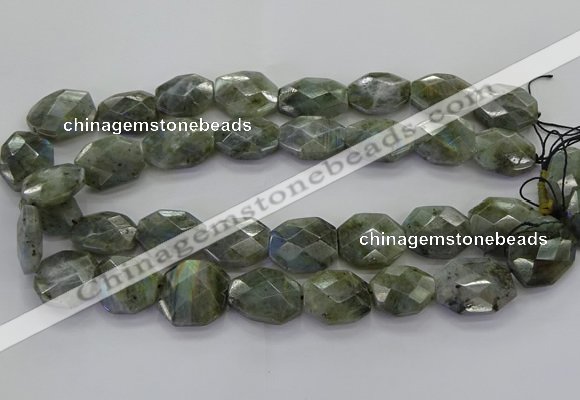 CLB767 15.5 inches 13*18mm - 18*25mm faceted freeform labradorite beads