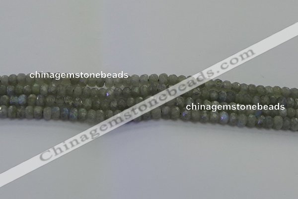 CLB772 15.5 inches 4*6mm faceted rondelle labradorite beads