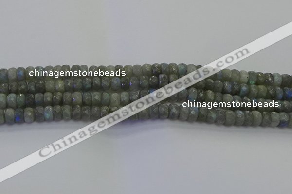 CLB773 15.5 inches 5*8mm faceted rondelle labradorite beads