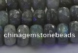 CLB775 15.5 inches 7*12mm faceted rondelle labradorite beads