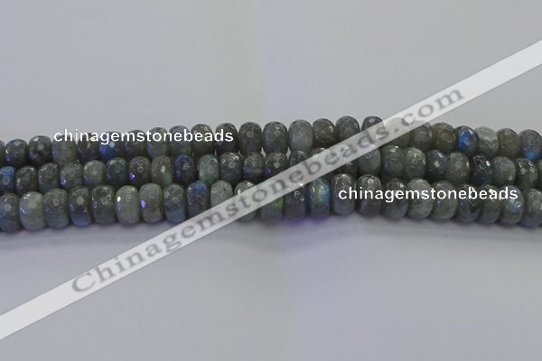 CLB775 15.5 inches 7*12mm faceted rondelle labradorite beads