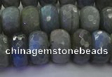 CLB776 15.5 inches 8*14mm faceted rondelle labradorite beads