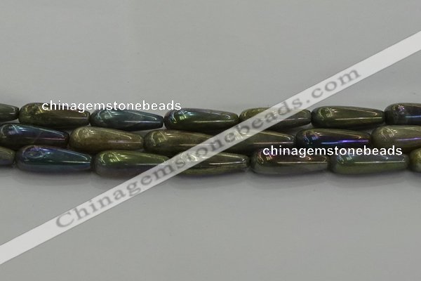 CLB782 15.5 inches 10*40mm teardrop AB-color labradorite beads