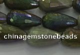 CLB784 15.5 inches 10*20mm faceted teardrop AB-color labradorite beads