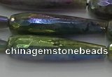 CLB786 15.5 inches 10*40mm faceted teardrop AB-color labradorite beads