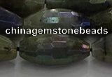 CLB788 15.5 inches 10*20mm faceted rice AB-color labradorite beads