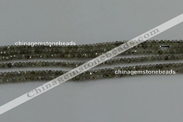 CLB794 15.5 inches 1.5*2.5mm faceted rondelle labradorite beads