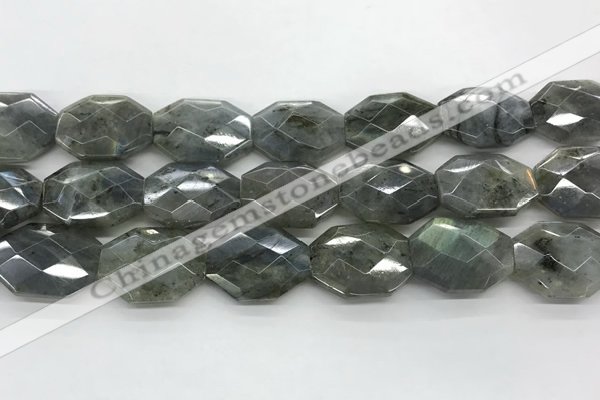 CLB797 18*24mm - 20*25mm faceted octagonal labradorite beads