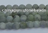 CLB871 15.5 inches 4mm round matte labradorite gemstone beads