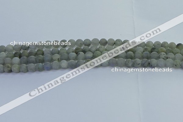 CLB872 15.5 inches 6mm round matte labradorite gemstone beads