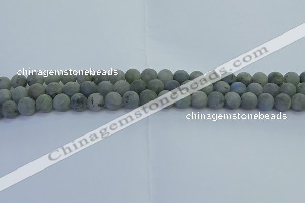 CLB873 15.5 inches 8mm round matte labradorite gemstone beads