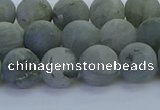 CLB874 15.5 inches 10mm round matte labradorite gemstone beads