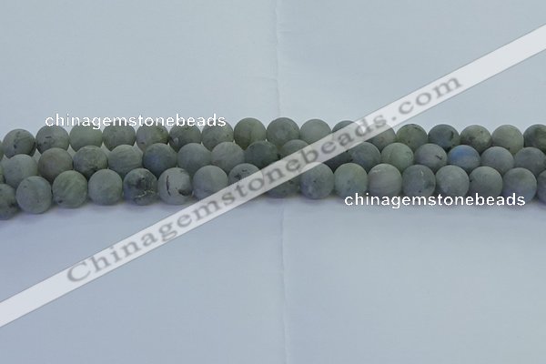 CLB874 15.5 inches 10mm round matte labradorite gemstone beads