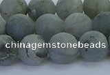 CLB875 15.5 inches 12mm round matte labradorite gemstone beads